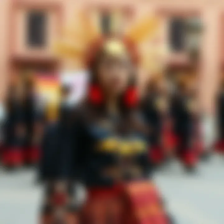 Cultural symbols integrated into contemporary female attire