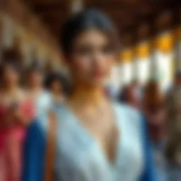 A vivid display of diverse female fashion styles through the ages