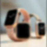 Elegant display of rhinestone cases for Apple Watch showcasing their intricate design.