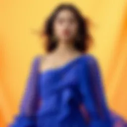 A stunning asymmetrical chiffon dress in a vibrant color.