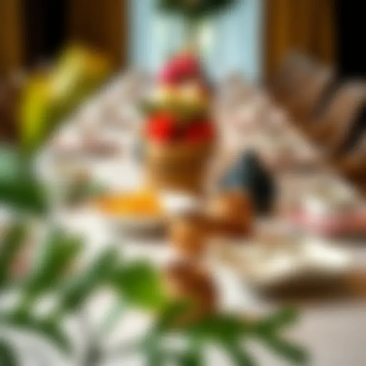 Variety in Table Settings with Asymmetrical Designs Diverse table setting featuring asymmetrical shapes