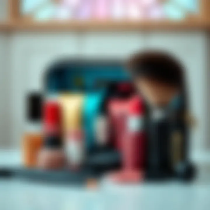 Essential Makeup Items for Bachelorette Parties Stylish bachelorette makeup bag filled with essentials