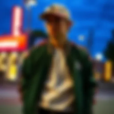 Stylish baseball windbreakers worn in casual settings.