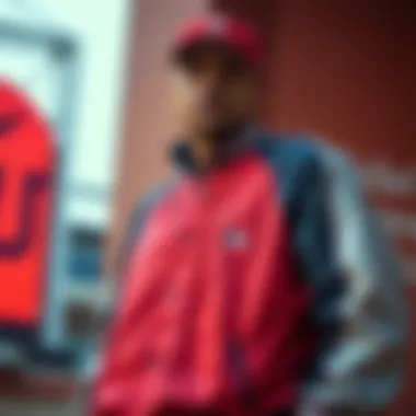 Classic baseball windbreaker design showcasing a vintage aesthetic.