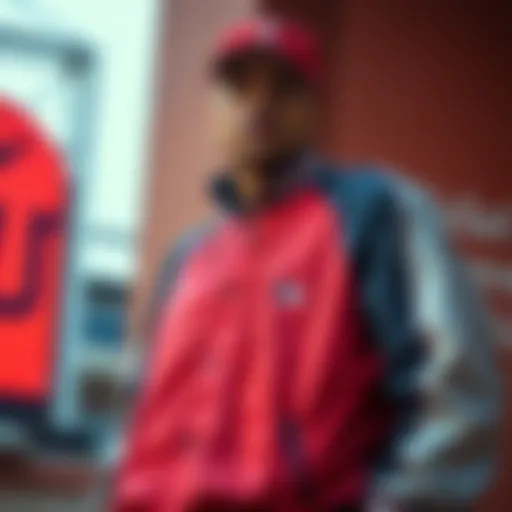 Classic baseball windbreaker design showcasing a vintage aesthetic.