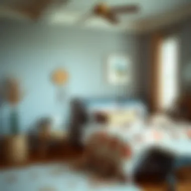 Stylish bedroom featuring boho duvet cover