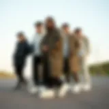 BTS members showcasing their unique style with Air Force 1 sneakers