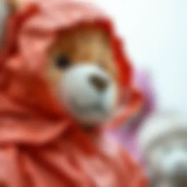 Close-up of eco-friendly fabric used in Build-A-Bear raincoats