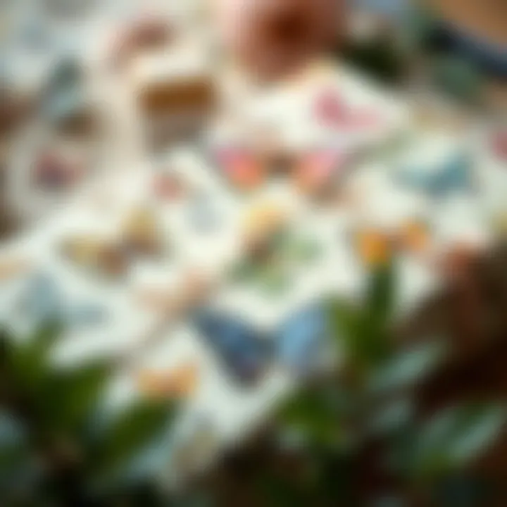 Sustainable materials used in butterfly gift wrapping paper