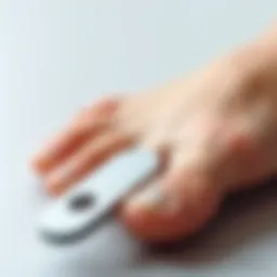 Detailed examination of a callus scraper tool showcasing its unique design features