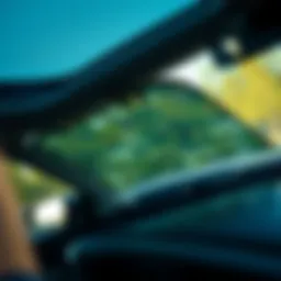 Camo windshield sun shade installed in a vehicle