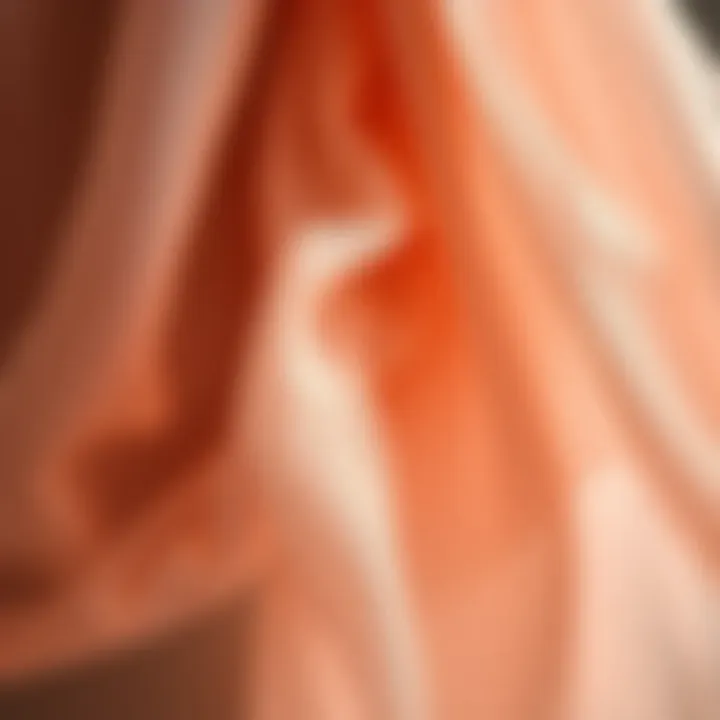 Close-up of chiffon fabric showcasing its delicate texture and flow.