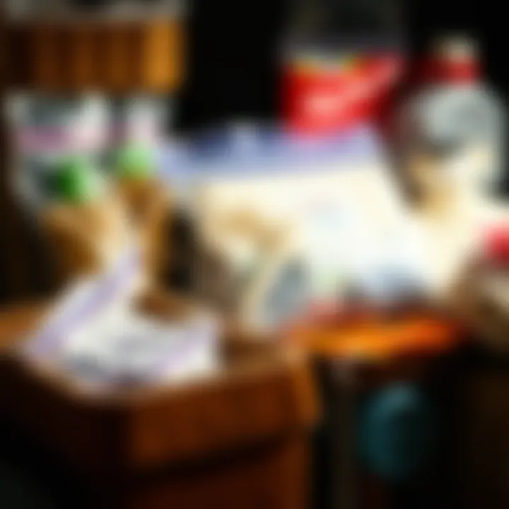 A collection of various items stored in jumbo vacuum seal bags