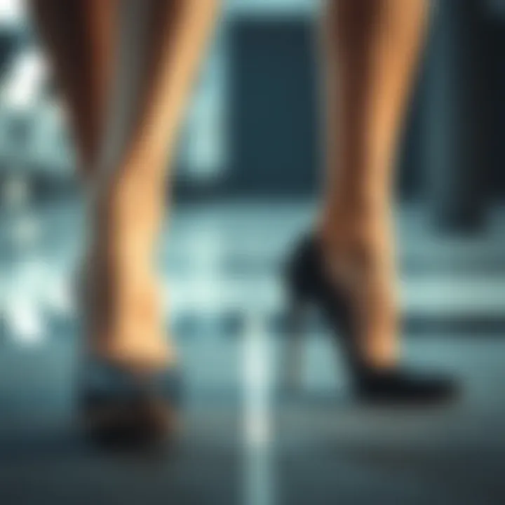 Comparison of shoes with and without non-skid pads