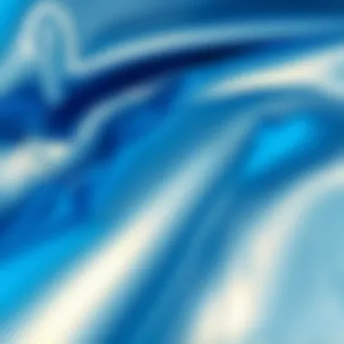 Close-up of blue foil fabric texture showcasing its shine