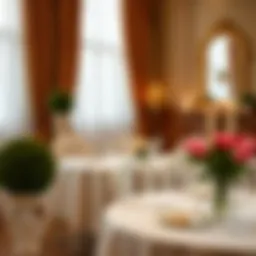 Elegant cotton tablecloth set for a birthday party