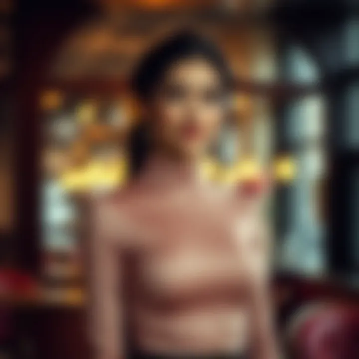 Elegant long sleeve turtleneck bodycon dress in a chic setting