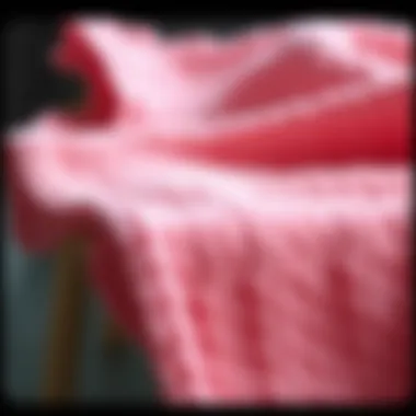 Luxurious texture of coral washcloths