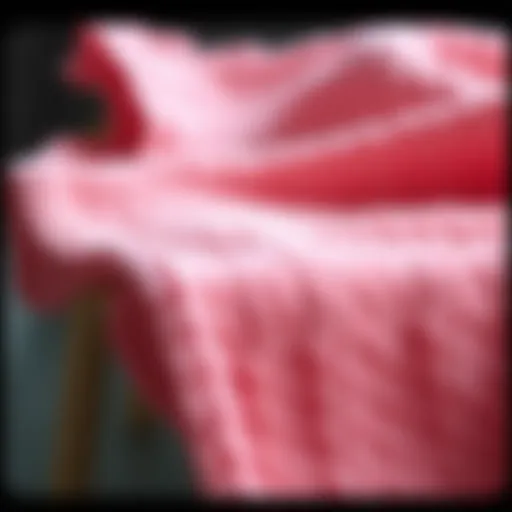 Luxurious texture of coral washcloths