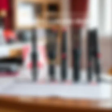 A comparison chart highlighting various features of popular curling iron models.