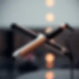 A sleek cordless automatic curling iron showcasing its modern design.