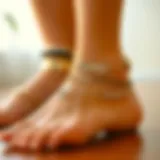 Elegant display of custom name ankle bracelets