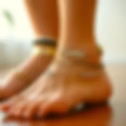 Elegant display of custom name ankle bracelets