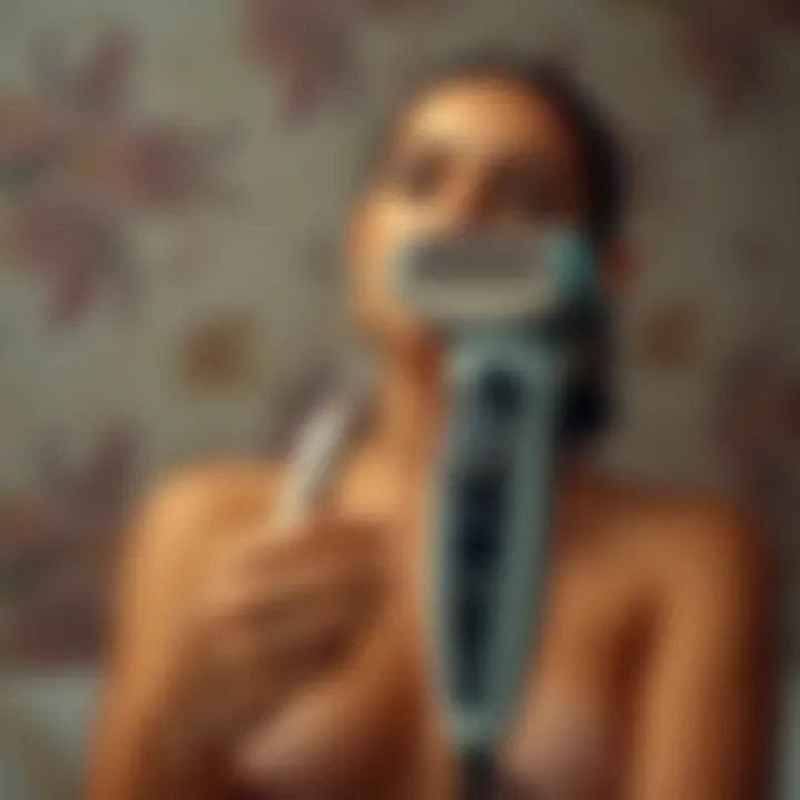 Comparison of electric and manual lady shavers