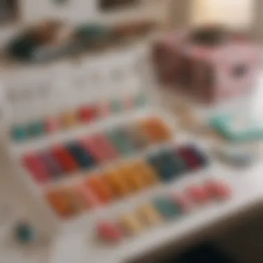 Sustainable Style: Fabric Organizer for Earrings Colorful fabric earring storage solution promoting sustainable fashion