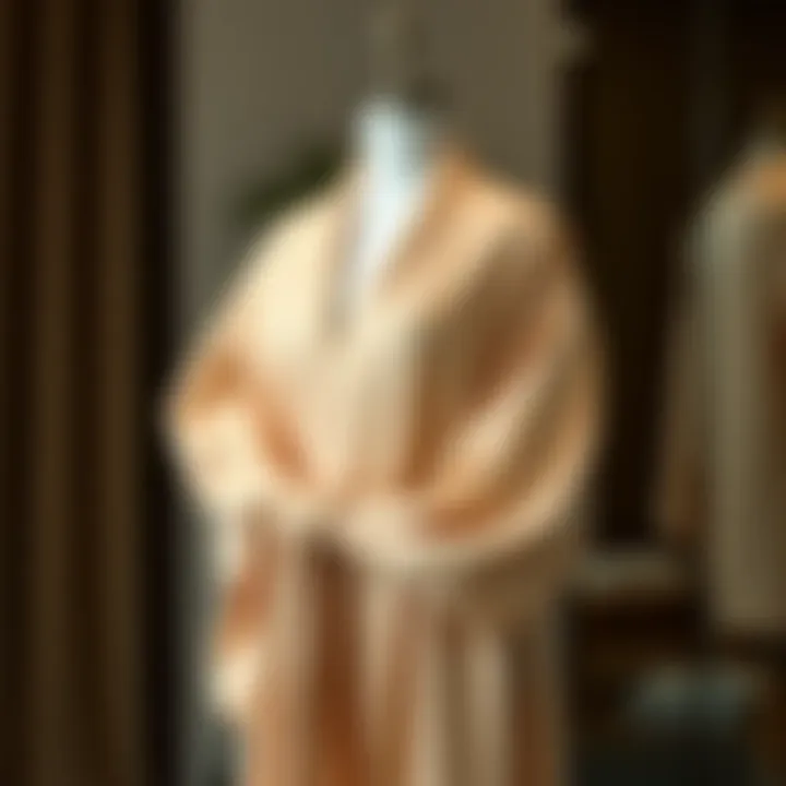 Stylish modal robe draped elegantly on a mannequin