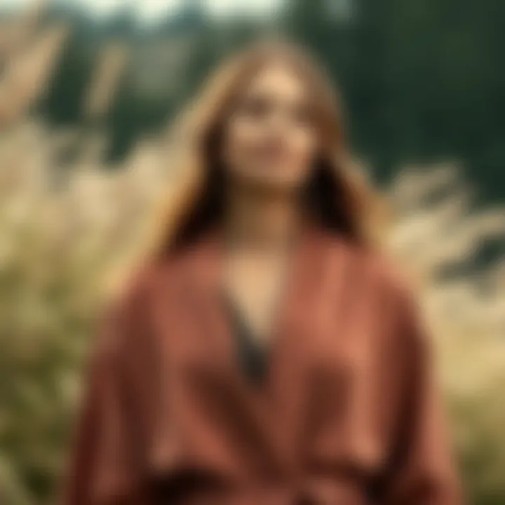 Sustainable fashion elements highlighted with modal robe