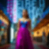 Chic and modern sexy birthday dress in vibrant colors