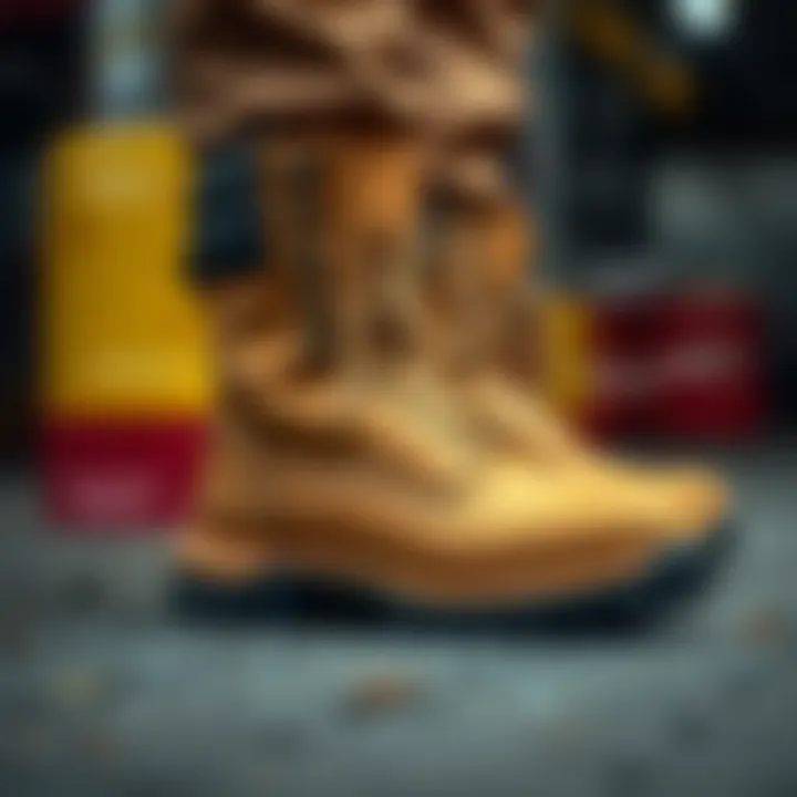 Safety features integrated into worksite boots