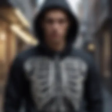 Cultural impact of skeleton zip-up hoodies on urban fashion