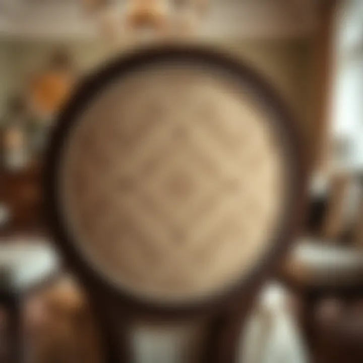 Elegant Round Back Dining Chair Cover Elegant round back dining chair cover showcasing intricate patterns