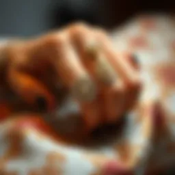 Elegant hand chain ring adorned with intricate designs