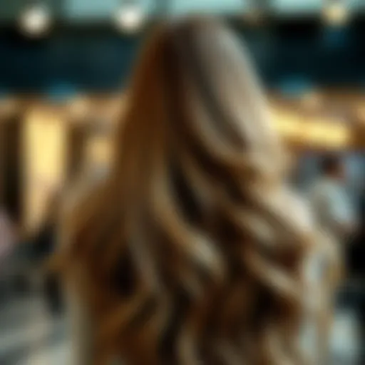 Luxurious long hair extensions showcasing various textures