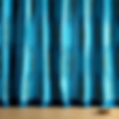 Stylish Patterns for Kitchen Curtains Stylish patterns of blue and grey fabric for kitchen curtains