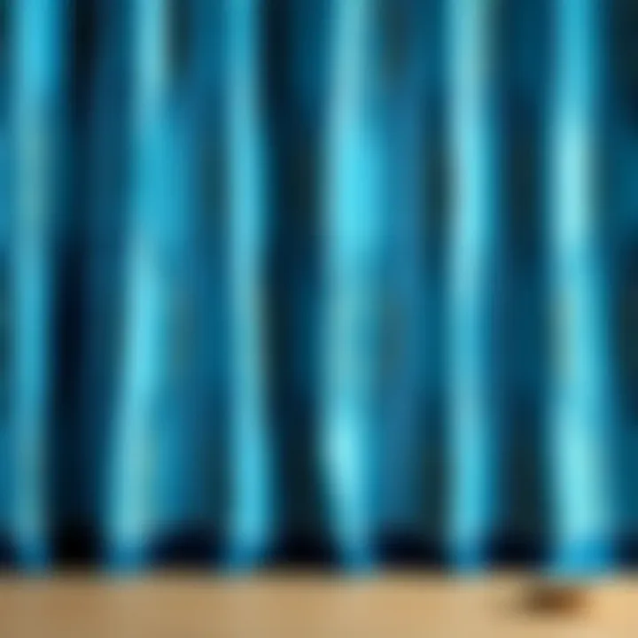 Stylish Patterns for Kitchen Curtains Stylish patterns of blue and grey fabric for kitchen curtains