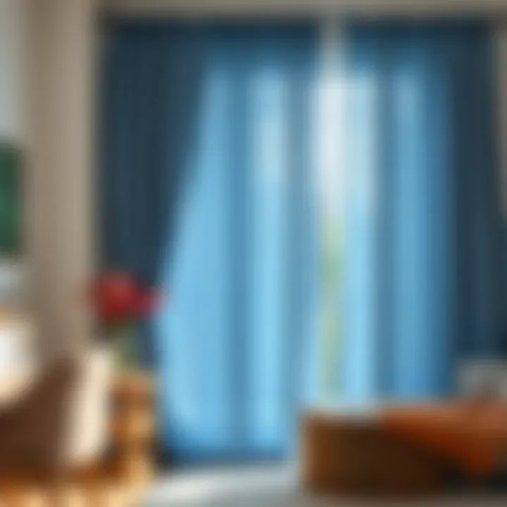 Eco-friendly Materials for Curtains Eco-friendly materials used in blue and grey curtains