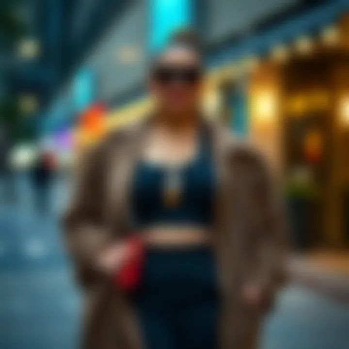 Fashionable accessories complementing plus size outfits