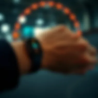 Illustration of AirTag technology integrated into wristbands
