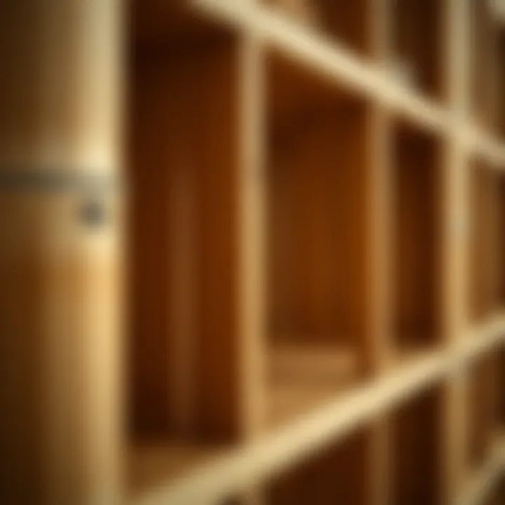 A close-up of bamboo texture highlighting its natural grains and eco-friendly attributes.