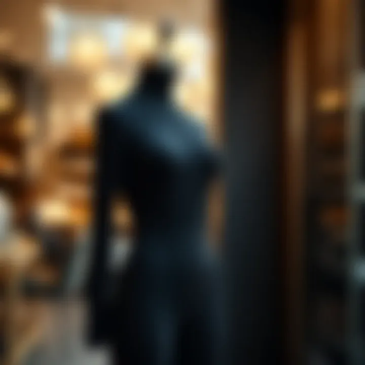 Elegant black skin tight jumpsuit displayed on a mannequin