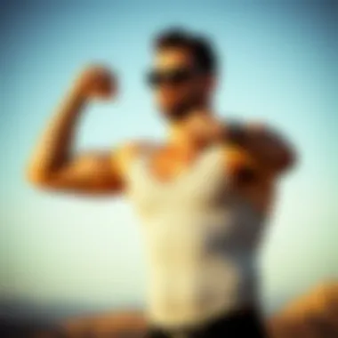 Man demonstrating confidence while wearing a body sculpting vest
