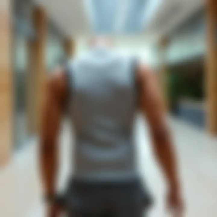 Stylish body sculpting vest showcased in a modern setting