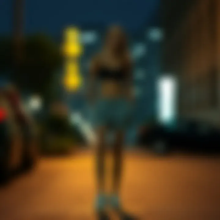 Fashionable outfit showcasing cheeky lounge shorts in urban setting