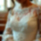 Elegant church dress showcasing intricate lace detail