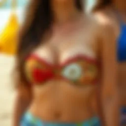A collection of assorted bikini tops showcasing diverse styles and colors