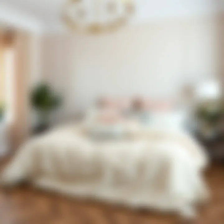 Stylish bedroom with a duvet cover without fillers